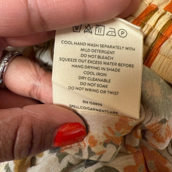 Spell Impala Lily Pants in Gold floral stripes Comfortable Comfy Vacation XL - Picture 14 of 15